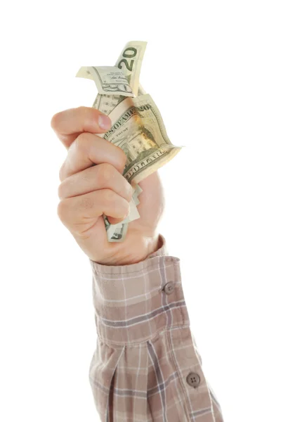 Mężczyzna dłoni z pieniędzy — Zdjęcie stockowe