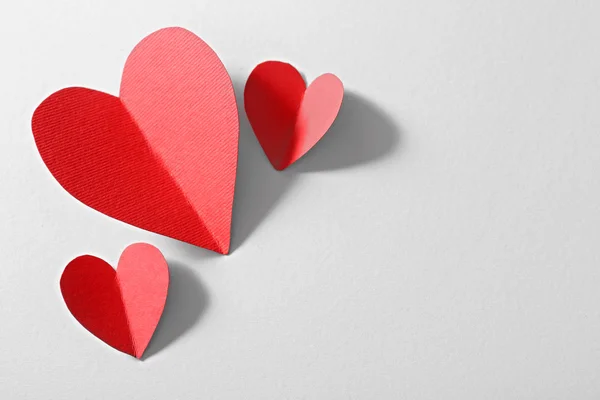 Corazones de papel rojo — Foto de Stock