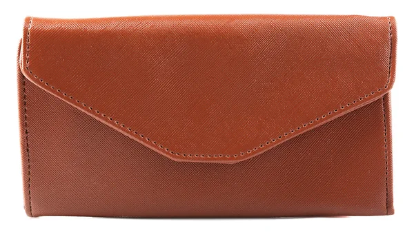 Brown leather wallet — Stock Photo, Image