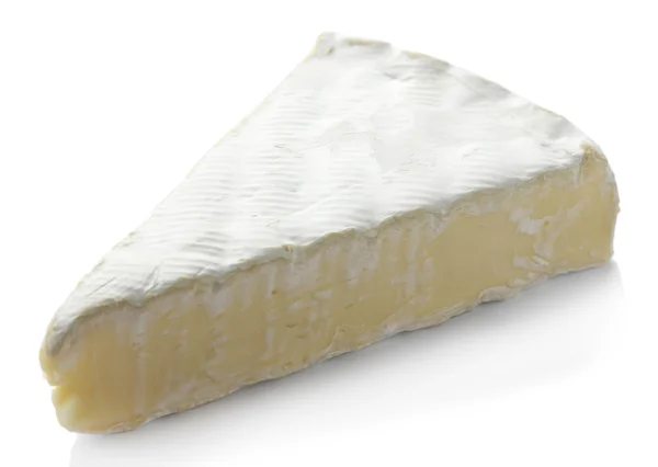 Brie ost på vit bakgrund — Stockfoto