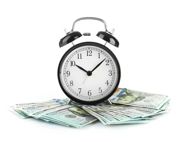 Alarm clock and money — Stock Photo, Image