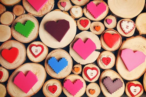 Set of different craft hearts — Stock Photo, Image