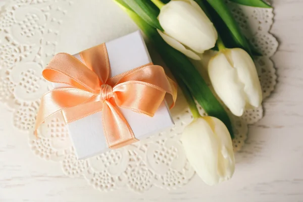 Bouquet of fresh tulips — Stock Photo, Image