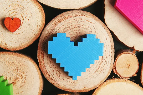 Plastic blue heart — Stock Photo, Image