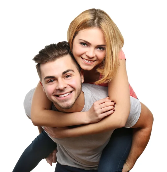 Young couple in love embracing — Stock Photo, Image