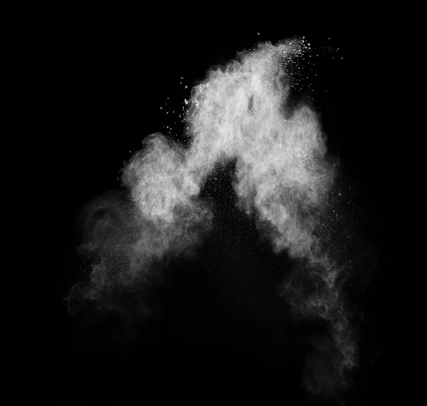 White powder on black — Stock Photo, Image