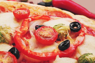 Güzel pizza peyniri ile 