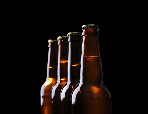 Bottiglie di vetro di birra — Foto Stock