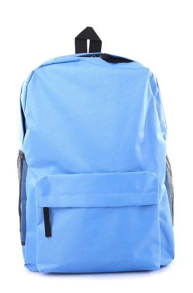 Mochila escola azul — Fotografia de Stock