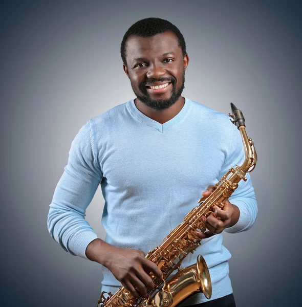 African American jazz musician — Stock Photo, Image