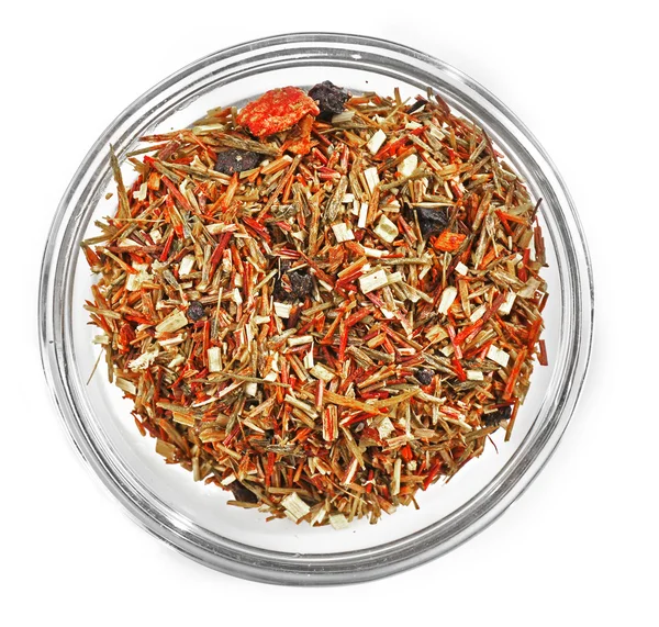 Rooibos tea csészében, elszigetelt fehér — Stock Fotó