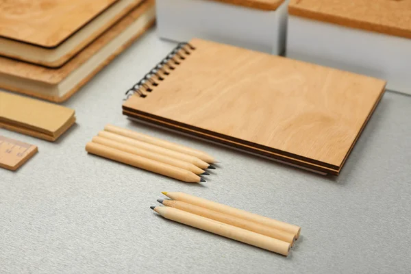 Office set with notebooks — Stock Photo, Image