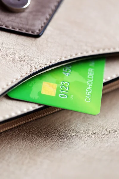 Credit card in bag pocket — Stock Photo, Image