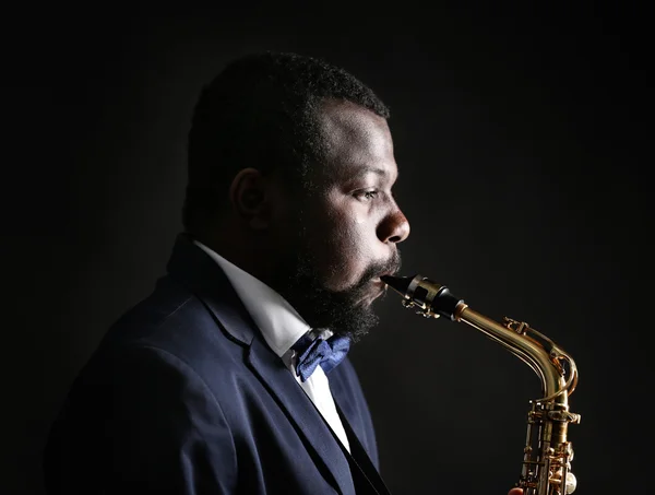 African American jazz musician — Stock Photo, Image