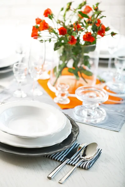 Served table in restaurant — Stock Photo, Image