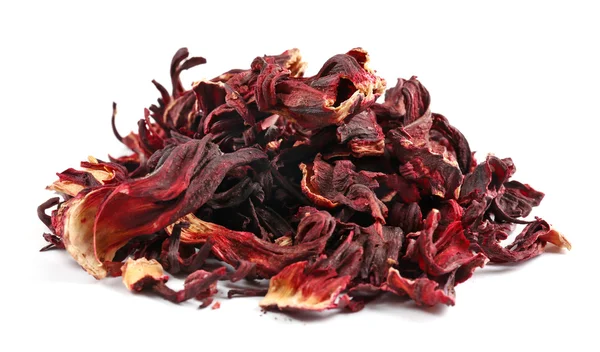 Hibiscus tea, isolated on white — Stock Photo, Image