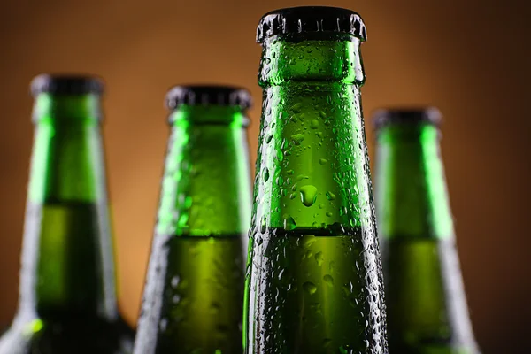 Szklane butelki do piwa — Zdjęcie stockowe
