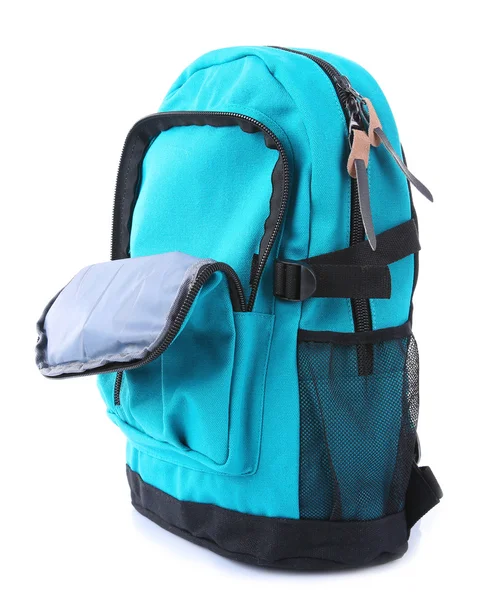 Blue school backpack — Stock Photo, Image