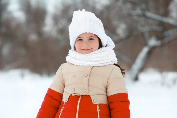 Meisje met winter kleding — Stockfoto