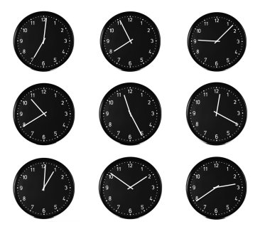 Kolaj yuvarlak duvar saatleri