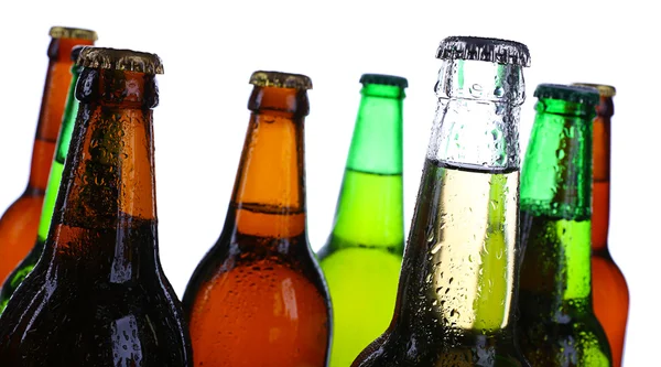 Glass bottles of beer — Stock Photo, Image