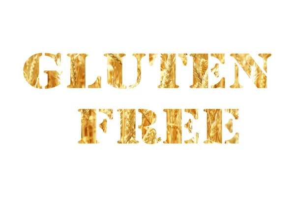 Gluten Free text on white — Stock Photo, Image