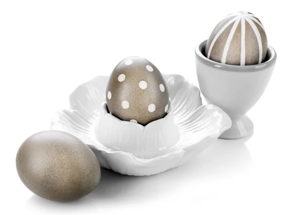 Easter eggs isolated on white — Stock Photo, Image
