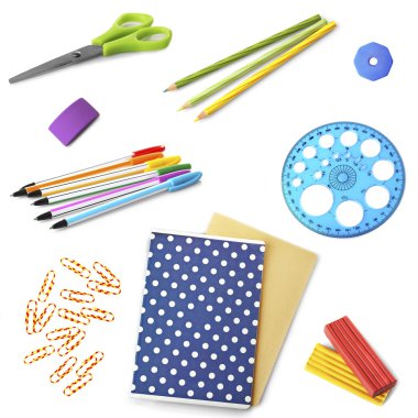 Parlak okul kırtasiye seti