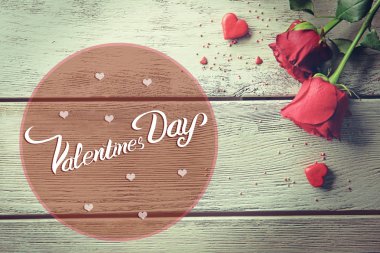 Küçük kalpler ile güzel güller