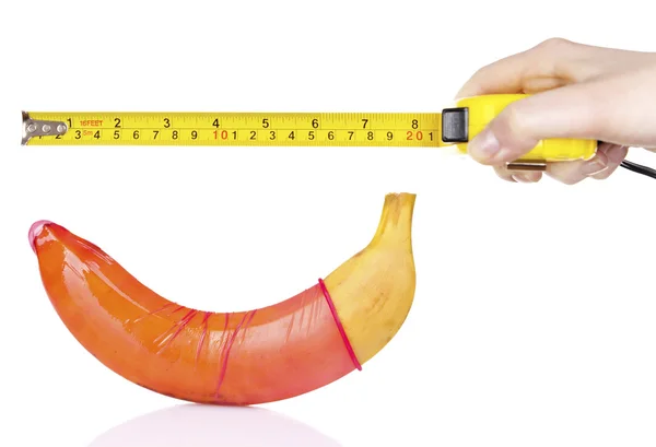 Ruleta a banán s kondomem — Stock fotografie