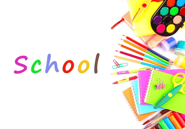 Colorful school stationery — Stock Photo, Image