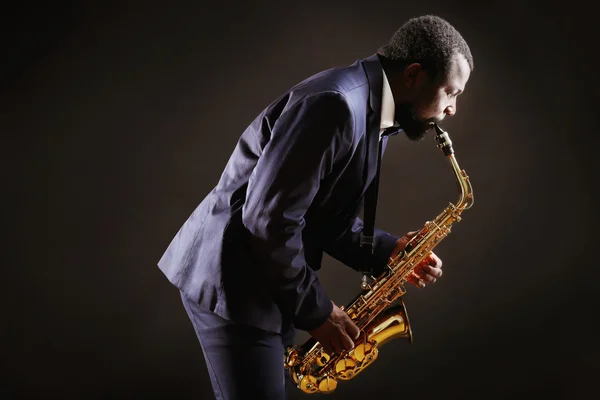 Афро-американських Джазовий музикант — стокове фото