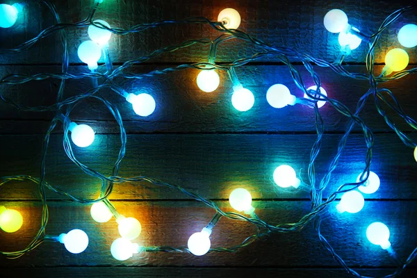 Електричні різдвяні гірлянди — стокове фото