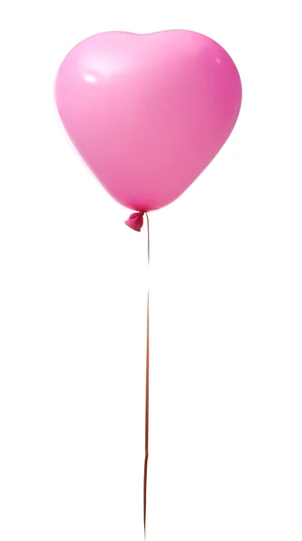 Рожеве серце повітряна куля — стокове фото