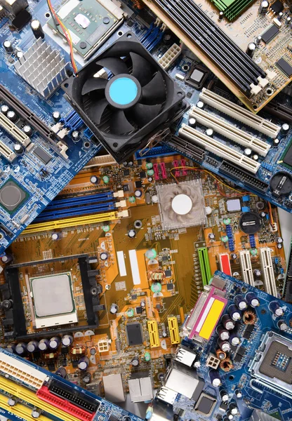 Computer moederborden close-up — Stockfoto