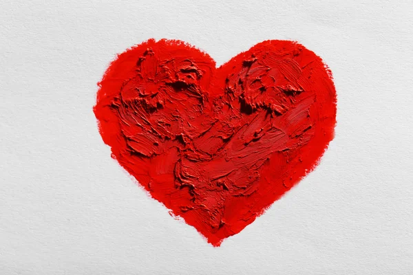 Red painted heart — Stock Photo, Image