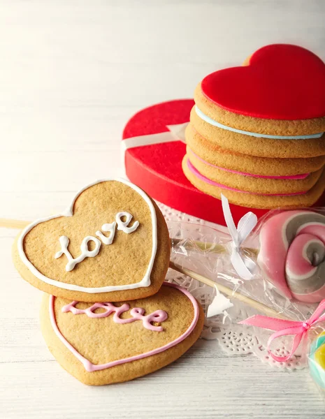 Valentine heart cookies — Stock Photo, Image