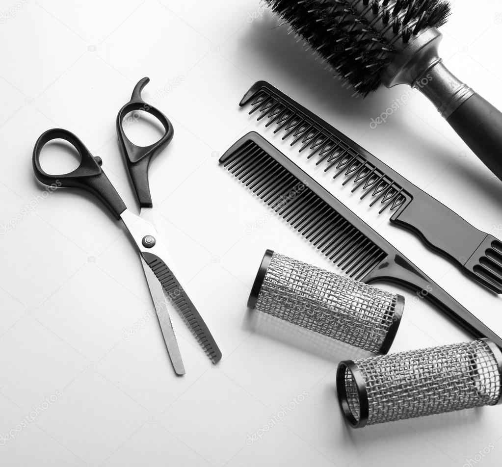 Professional hairdressing equipment Stock Photo by ©belchonock 104198372