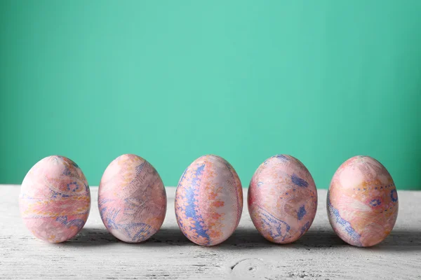 Easter eggs on green — Stock Photo, Image