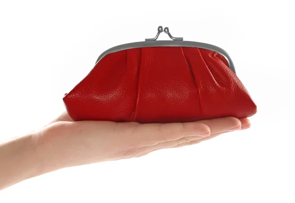 Bolsa de couro vermelho — Fotografia de Stock