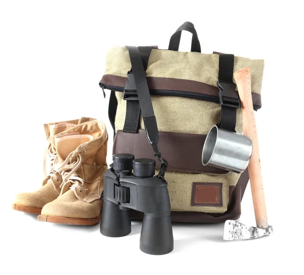 Tourism concept. Backpack — Stock Photo, Image