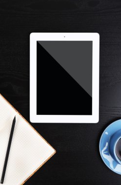 fincan kahve ve not defteri 