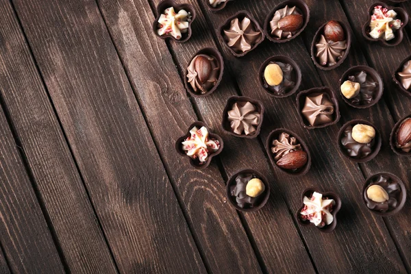 Deliciosos doces de chocolate — Fotografia de Stock