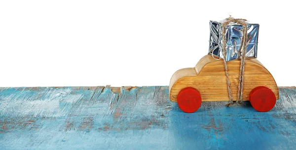 Wooden toy car — Stock Photo, Image