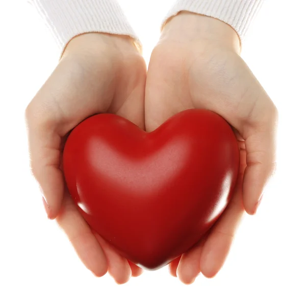 Heart in female hands — Stock Photo, Image