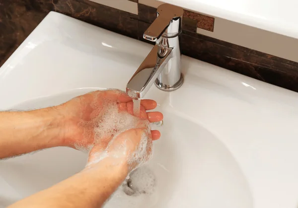 Woman washing hands — Stock Photo, Image