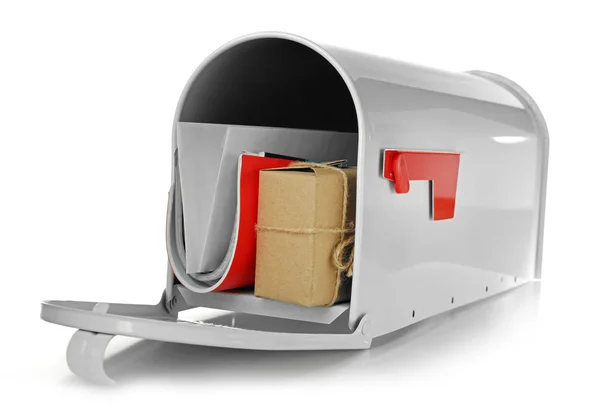 Skrzynki pocztowej z pudełko — Zdjęcie stockowe