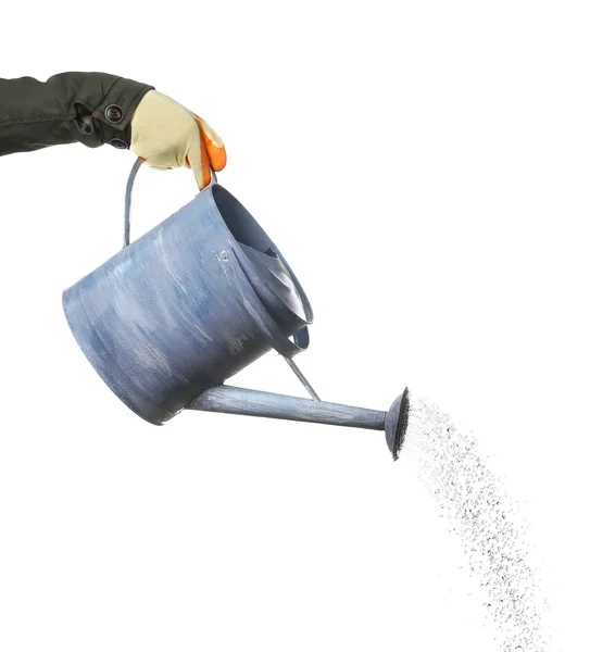 Hand holding watering can — Stock Photo, Image