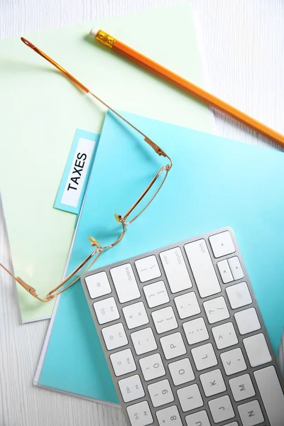 Carpeta con documentos fiscales — Foto de Stock