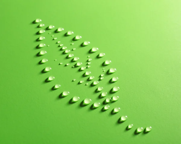 Leaf made of water drops — Stock Photo, Image